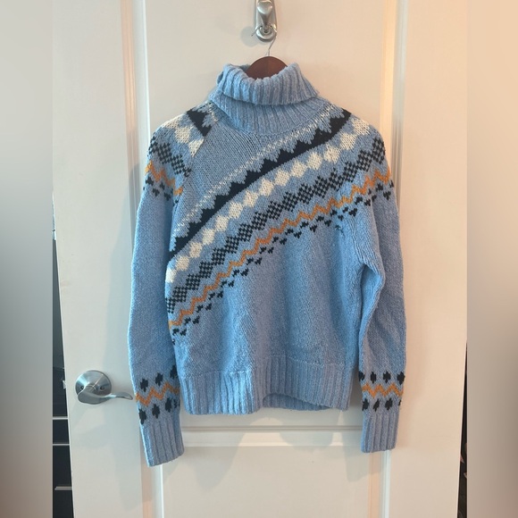 Derek Lam 10 Crosby Diagonal Fair Isle Turtleneck - Picture 2 of 16